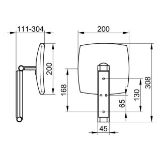 Зеркало косметическое Keuco iLook move 17613010000 хром